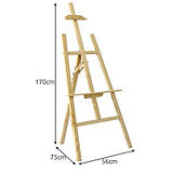 Дерев'яний мольберт для малювання 170 см Maaleo (22621), фото 10