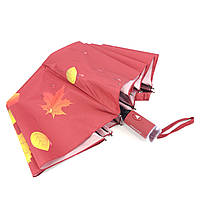 Женский зонт полуавтомат складной Susino с 9 спицами, Антишторм, Красный