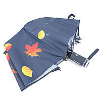 Зонт женский полуавтомат складной Susino с 9 спицами, Антишторм, легкий, Синий