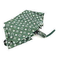 Зонт женский полуавтомат складной Toprain с 8 спицами, Антишторм, легкий, Зеленый
