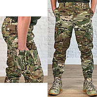 Штурмовые тактические штаны мультикам зсу качественные брюки военные рип-стоп водоотталкивающие