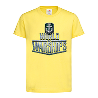 Желтая детская футболка World of Warships logo (21-44-1-жовтий)
