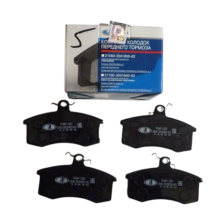 Колодки гальмівні ВАЗ 2108, 2109, 21099, 2110, 2111, 2112, 2113, 2114, 2115, 2170, 2171, 2172 передні (к-т)