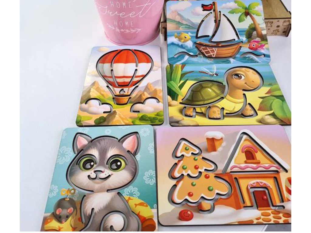 Трафарети великі, 6 шт., Ань-янь, 11 х 16 см. (ПСФ095), фото 1