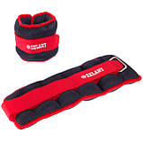 Обтяжувачі-манжети для рук та ніг з металевими кульками Zelart FI-2502-4 2x2кг, фото 6