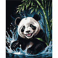 Картина по номерам (набор для росписи) Животные "Веселая панда", 40*50 см., SANTI 954805
