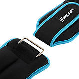 Обтяжувачі-манжети для рук та ніг з металевою стружкою Zelart FI-5732-4 2x2кг, фото 4