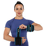 Обтяжувачі-манжети для рук та ніг з металевою стружкою Zelart FI-5732-4 2x2кг, фото 9