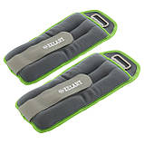 Обтяжувачі-манжети для рук та ніг з металевою стружкою Zelart FI-5733-2 2x1кг, фото 5