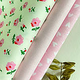 Набір тканини для рукоділля з 3 шт. Рожевий, фото 3