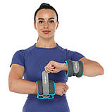 Обтяжувачі-манжети для рук та ніг з металевою стружкою Zelart FI-5733-3 2x1.5кг, фото 9