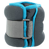 Обтяжувачі-манжети для рук та ніг з металевою стружкою Zelart FI-5733-3 2x1.5кг, фото 8