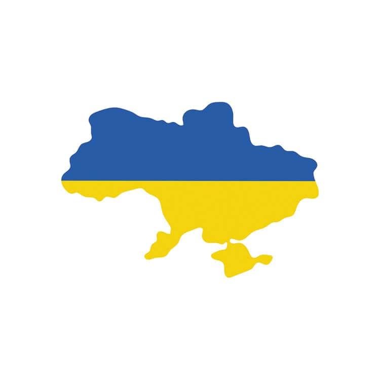 Патріотична термонаклейка для одягу мапа України