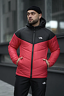Красная куртка The North Face мужская весна-осень с капюшоном ,Демисезонная спортивная куртка TNF красная niki M
