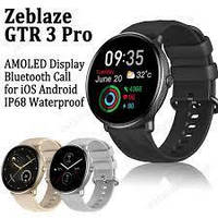 Смарт-часы Zeblaze GTR 3 Pro для фитнеса и оздоровления AMOLED-дисплей 316L из нержавеющей стали Черный