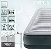 Надувний матрац для сну односпальний з вбудованим насосом Intex 137х191х33см 200кг Матрац ліжко полуторний, фото 4