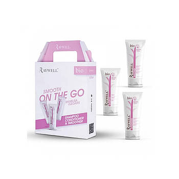 Дорожній набір Raywell Bio Boma Travel Kit шампунь, кондиціонер та крем для розгладження волосся (RR385)
