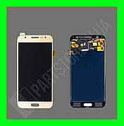Дисплей Samsung J500 J5 2015 із сенсором, золотий (TFT, оригінал Китай)