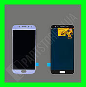 Дисплей Samsung J530 J5 2017 із сенсором, сріблястий (TFT, оригінал Китай)