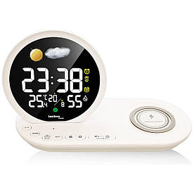 Годинник настільний Technoline WT427 Wireless Mobile Charging White (WT427)