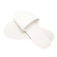 Тапочки махровые с открытым носком HL Textile белые размер 42