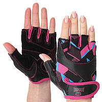 Перчатки для фитнеса и тренировок TAPOUT SB168512 размер M цвет черный-розовый kl