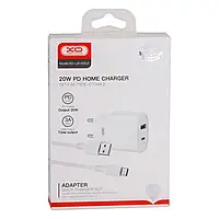 Сетевое зарядное устройство XO L81A PD20W+QC3.0 Type-C 2usb 18W Белый