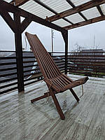 Террасное кресло Кентукки, садовое деревянное кресло, шезлонг из дерева