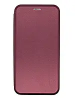 Чохол-книга на Xiaomi Redmi Note 9/чохол наредмі нот 9 (бордовий колір)/ на магніті/з відділом для карток