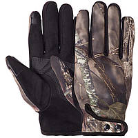 Рукавички для полювання та риболовлі із закритими пальцями Zelart BC-9239 розмір L колір камуфляж ліс kl