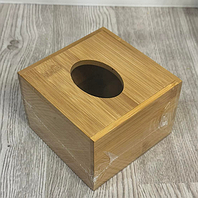 Бамбукова квадратна серветниця з кришкою Диспенсер