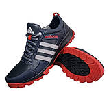 Шкіряні кросівки Adidas  (227 чорно-сіра) чоловічі спортивні кросівки шкіряні чоловічі, фото 2