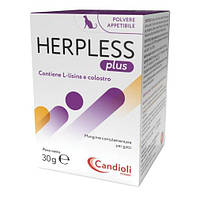 Candioli Herpless Plus порошок для повышения иммунитета при герпесвирусном ринотрахеите у кошек, 30 гр