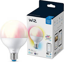 WiZ Лампа розумна E27, 11W, 75W, 1055Lm, G95, 2200-6500, RGB, Wi-Fi