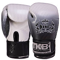 Перчатки боксерские детские кожаные TOP KING Super Star TKBGKC-01 размер L(8 унции) 9-11лет цвет серебряный hd