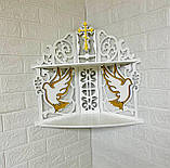 Іконостас на 2 полиці, полиця під ікони (вугловий), фото 2