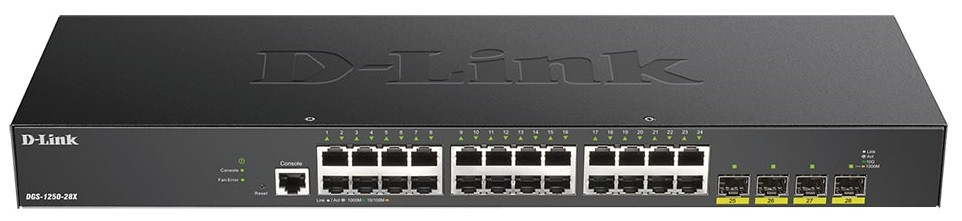 D-Link Комутатор DGS-1250-28X 24xGE, 4xSFP+, WebSmart