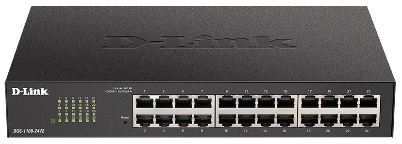 D-Link Комутатор DGS-1100-24V2 24xGE, EasySmart