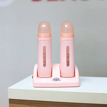 Воскоплав на 2 касети з базою рожевий, фото 1