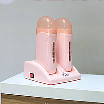 Воскоплав на 2 касети з базою рожевий, фото 4