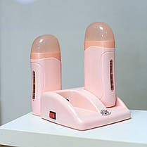 Воскоплав на 2 касети з базою рожевий, фото 3