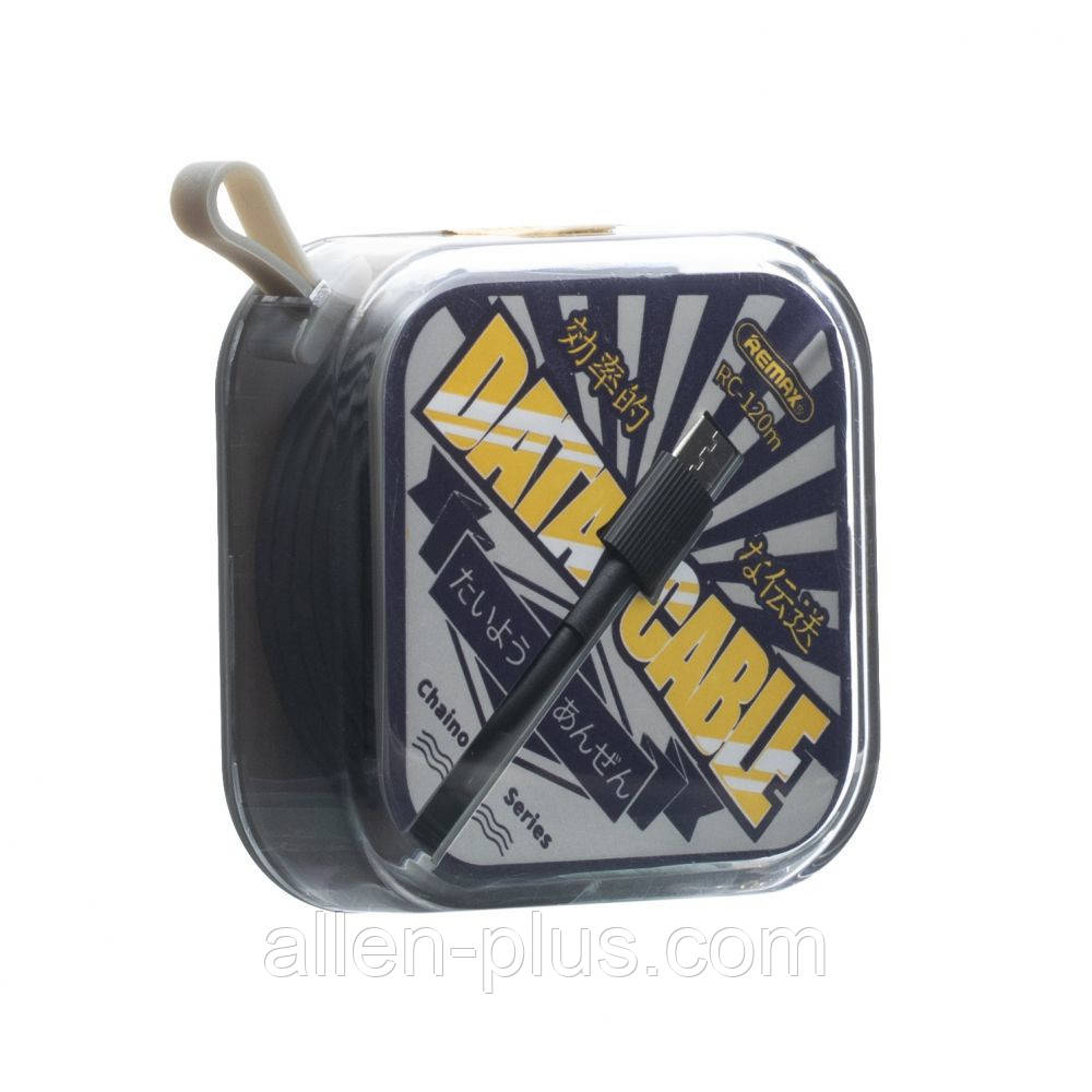 Remax RC-120m Кабель у футлярі USB to micro USB 1M, чорний (передавання даних, заряджання)