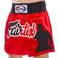 Шорты для тайского бокса и кикбоксинга FAIRTEX BS0638 размер M цвет красный kl