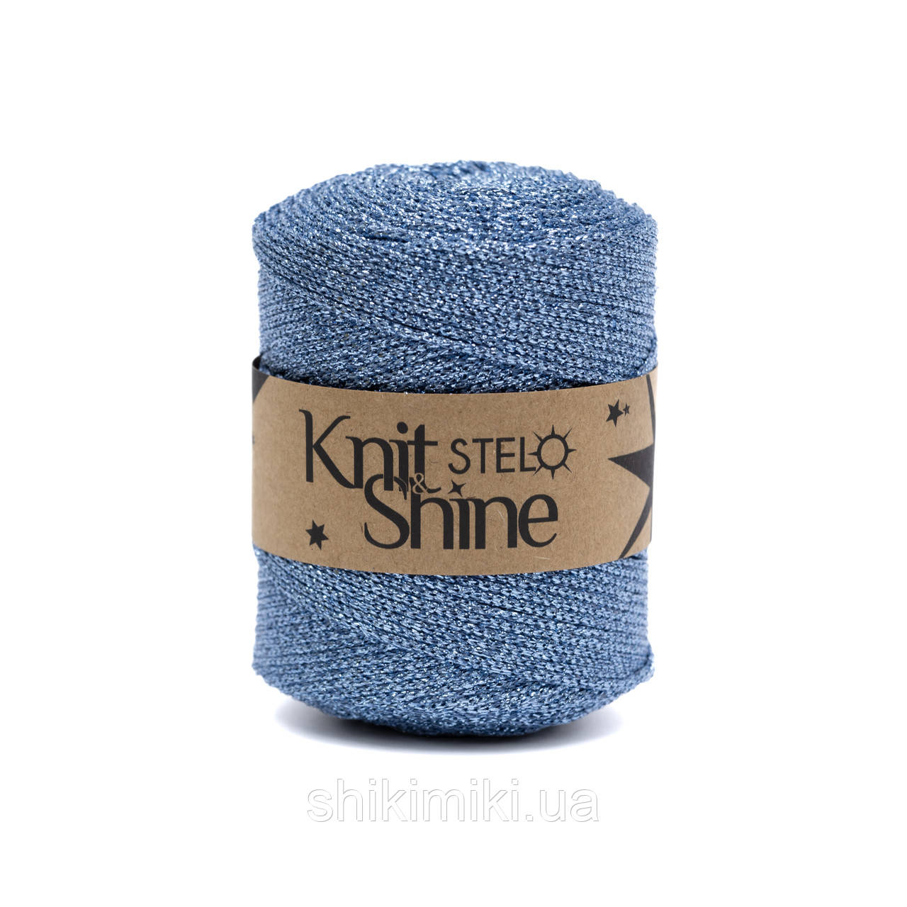 Трикотажний шнур з люрексом Knit Shine Stelo, колір Лазуріт, фото 1