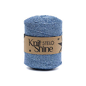 Трикотажний шнур з люрексом Knit Shine Stelo, колір Лазуріт