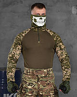 Тактическая боевая рубашка убакс олива-пиксель рип-стоп военная весенняя рубаха пиксель армейский убакс зсу