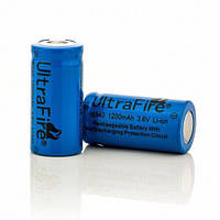 Акумулятори для тепловізора, прицілу, ліхтаря, аякс - CR123A, 16340 Ultrafire 1200 mAh (ціна за шт)