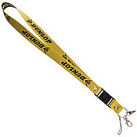 Шнурок для ключей на шею DUNLOP Zelart M-4559-25 50см желтый-черный hd