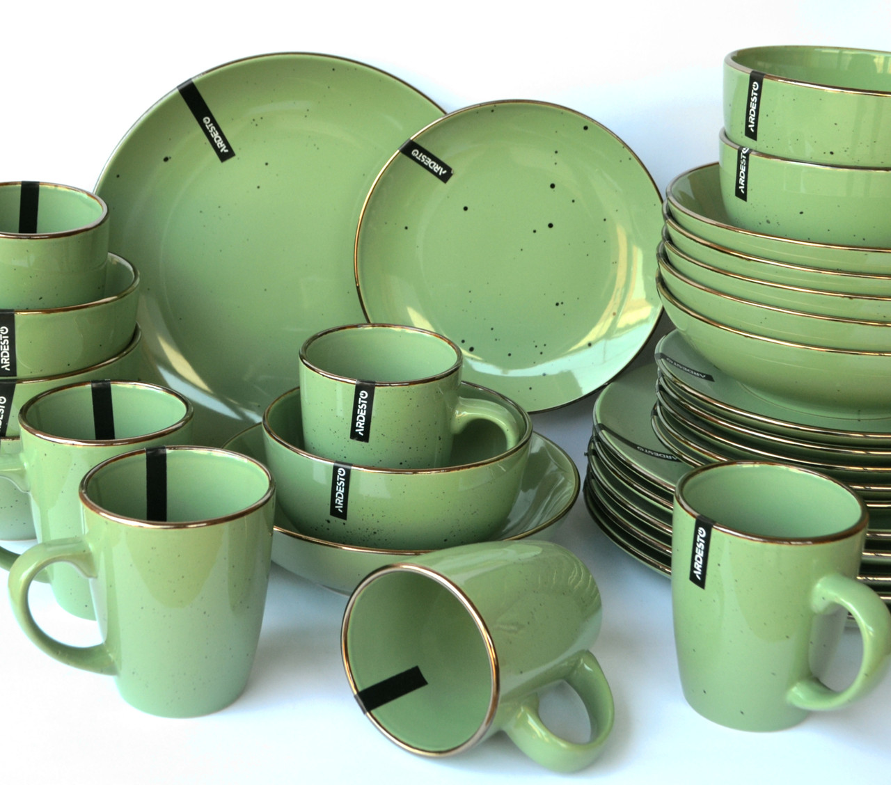 Сервіз Ardesto Bagheria 30 предметів зелений GGC Pastel green