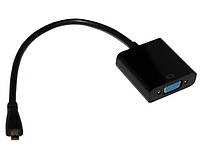 Перехідник-конвертер microHDMI (M) TO VGA (F) в асортименті бу